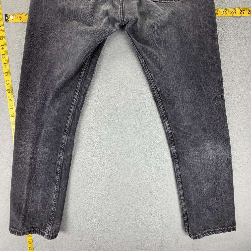 Vintage Levis 501 Jeans Mens Black Regular Straight Made In USA Fits 24x30 - Picture 12 of 16